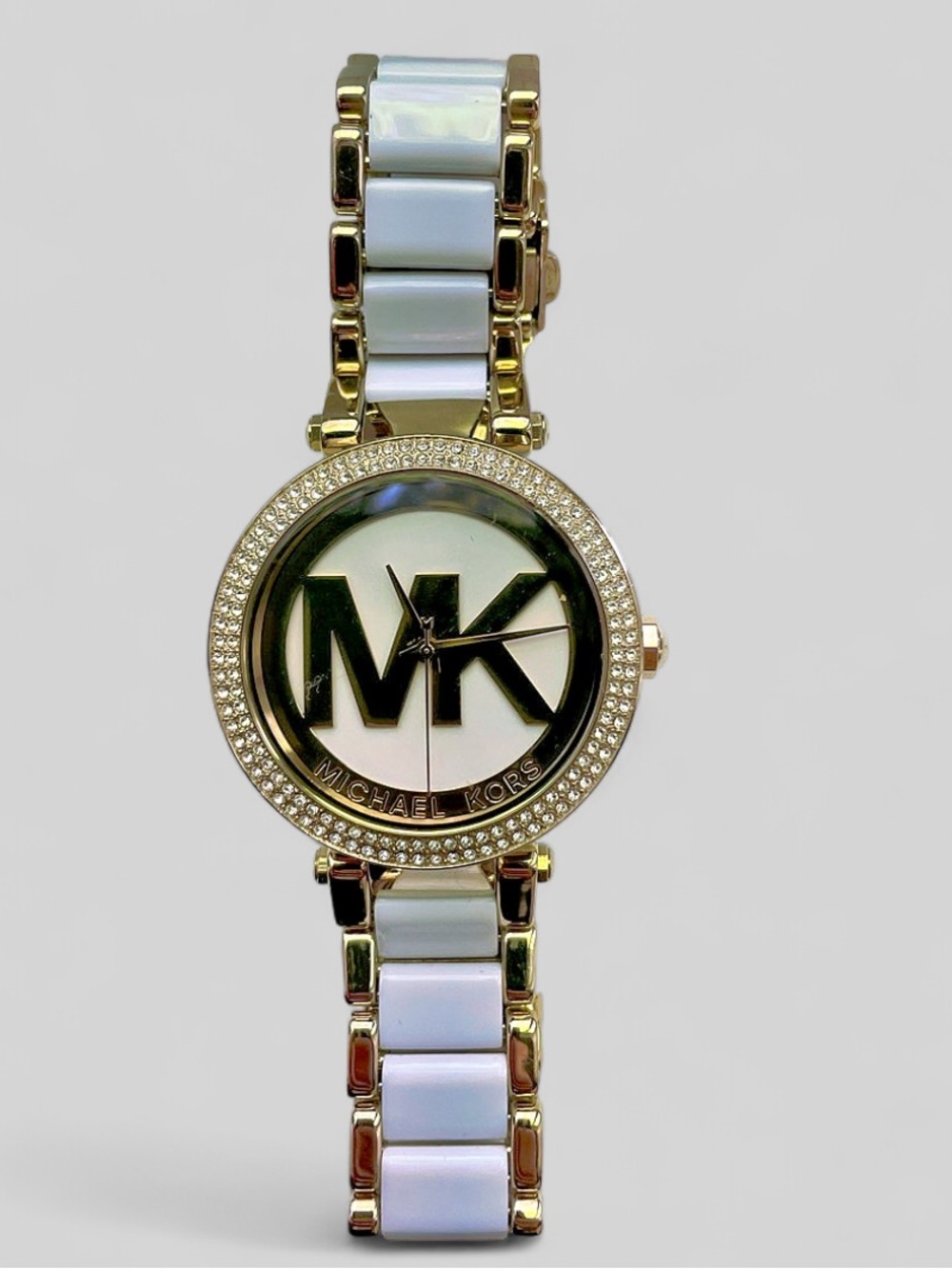 Michael Kors MK6313 Parker Gold and White Crystal Watch